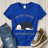IM Not Short IM Penguin Size Cute Penguin Lover Great Gift Women's T-Shirt thumb 3
