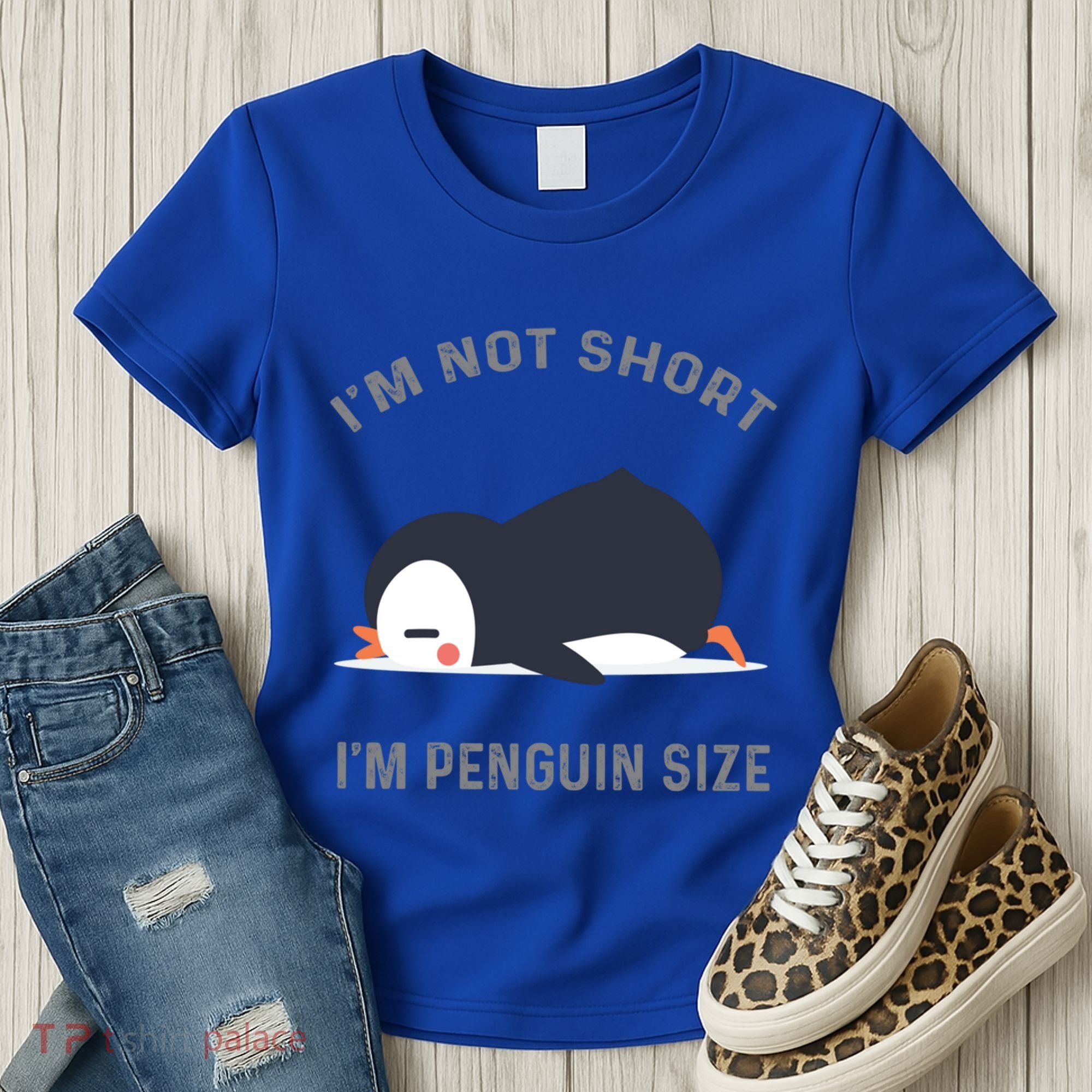 IM Not Short IM Penguin Size Cute Penguin Lover Great Gift Women's T-Shirt