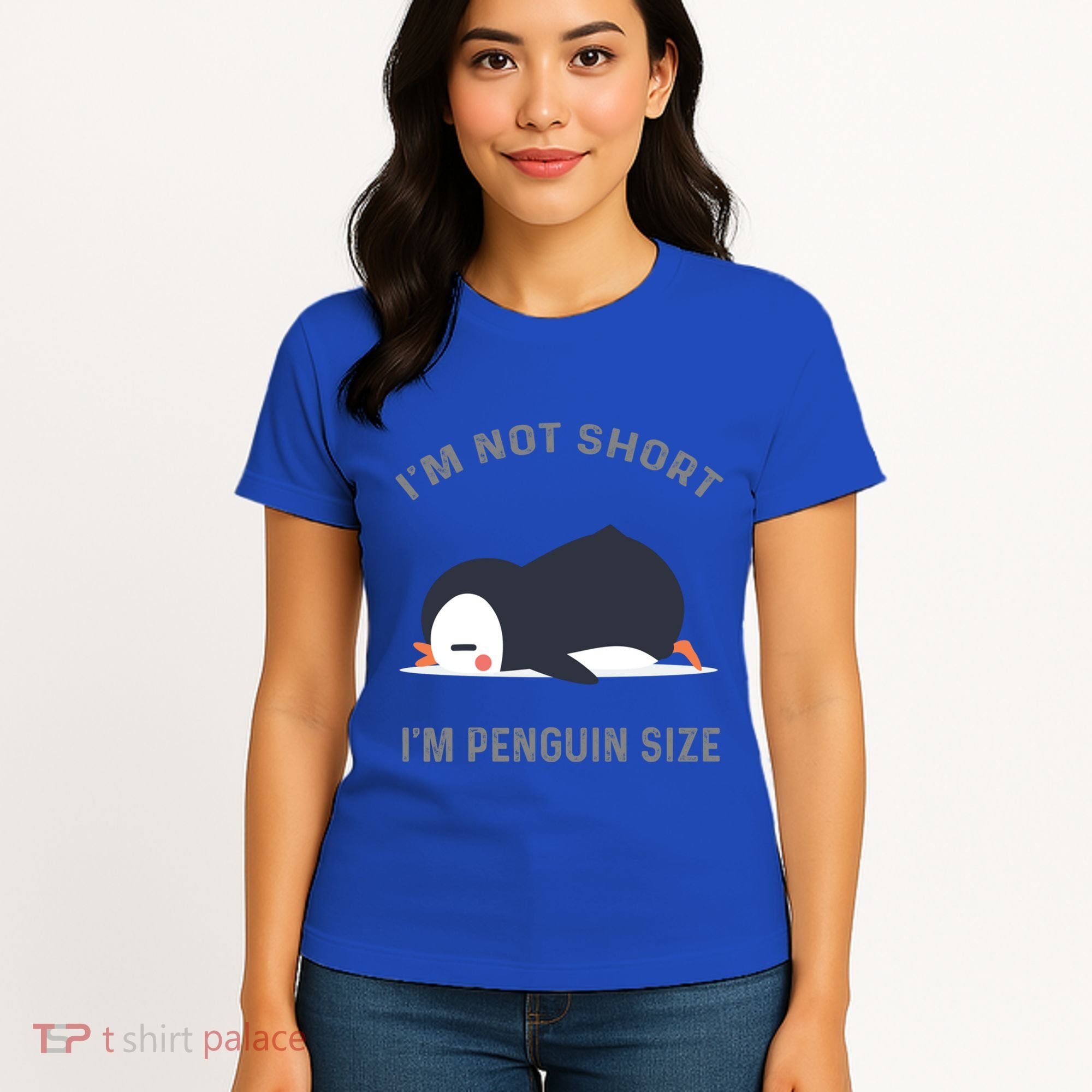 IM Not Short IM Penguin Size Cute Penguin Lover Great Gift Women's T-Shirt