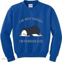 IM Not Short IM Penguin Size Cute Penguin Lover Great Gift Kids Sweatshirt thumb 0