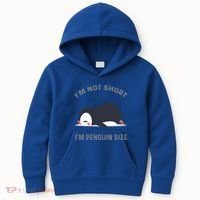 IM Not Short IM Penguin Size Cute Penguin Lover Great Gift Kids Hoodie thumb 0