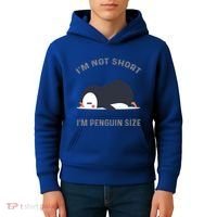 IM Not Short IM Penguin Size Cute Penguin Lover Great Gift Kids Hoodie thumb 4