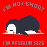 IM Not Short IM Penguin Size Cute Penguin Lover Great Gift Santa Hat thumb 1