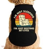 I'm Not Sleeping I'm Just Resting My Eyes Fathers Dad Joke Doggie Tank thumb 0