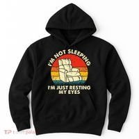 I'm Not Sleeping I'm Just Resting My Eyes Fathers Dad Joke Hoodie thumb 0