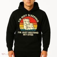 I'm Not Sleeping I'm Just Resting My Eyes Fathers Dad Joke Hoodie thumb 2