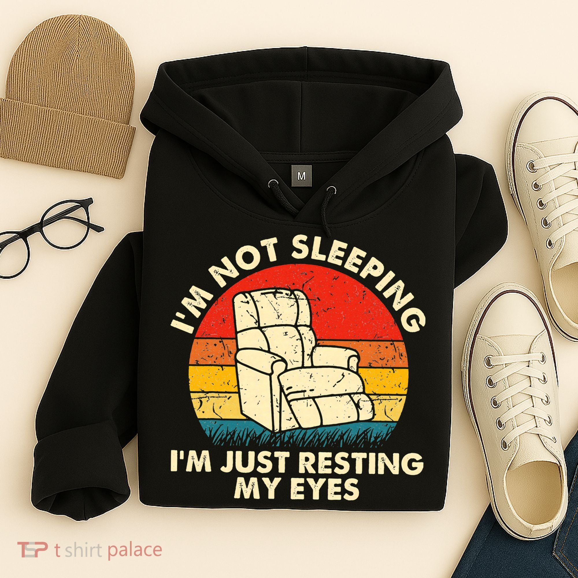 I'm Not Sleeping I'm Just Resting My Eyes Fathers Dad Joke Hoodie