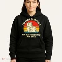 I'm Not Sleeping I'm Just Resting My Eyes Fathers Dad Joke Hoodie thumb 5