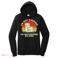 I'm Not Sleeping I'm Just Resting My Eyes Fathers Dad Joke Women's Hoodie thumb 0