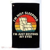 I'm Not Sleeping I'm Just Resting My Eyes Fathers Dad Joke Golf Towel thumb 0