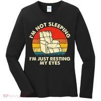 I'm Not Sleeping I'm Just Resting My Eyes Fathers Dad Joke Women's Long Sleeve Shirt thumb 0