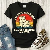 I'm Not Sleeping I'm Just Resting My Eyes Fathers Dad Joke Women's T-Shirt thumb 3