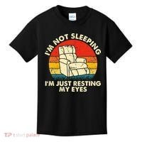 I'm Not Sleeping I'm Just Resting My Eyes Fathers Dad Joke Kids T-Shirt thumb 0