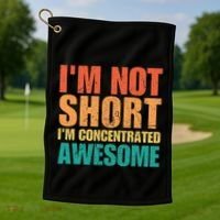 IM Not Short IM Just Concentrated Awesome Funny Golf Towel thumb 1