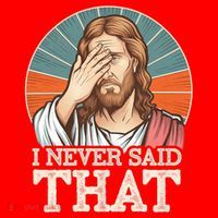 I Never Said That Jesus Santa Hat thumb 1