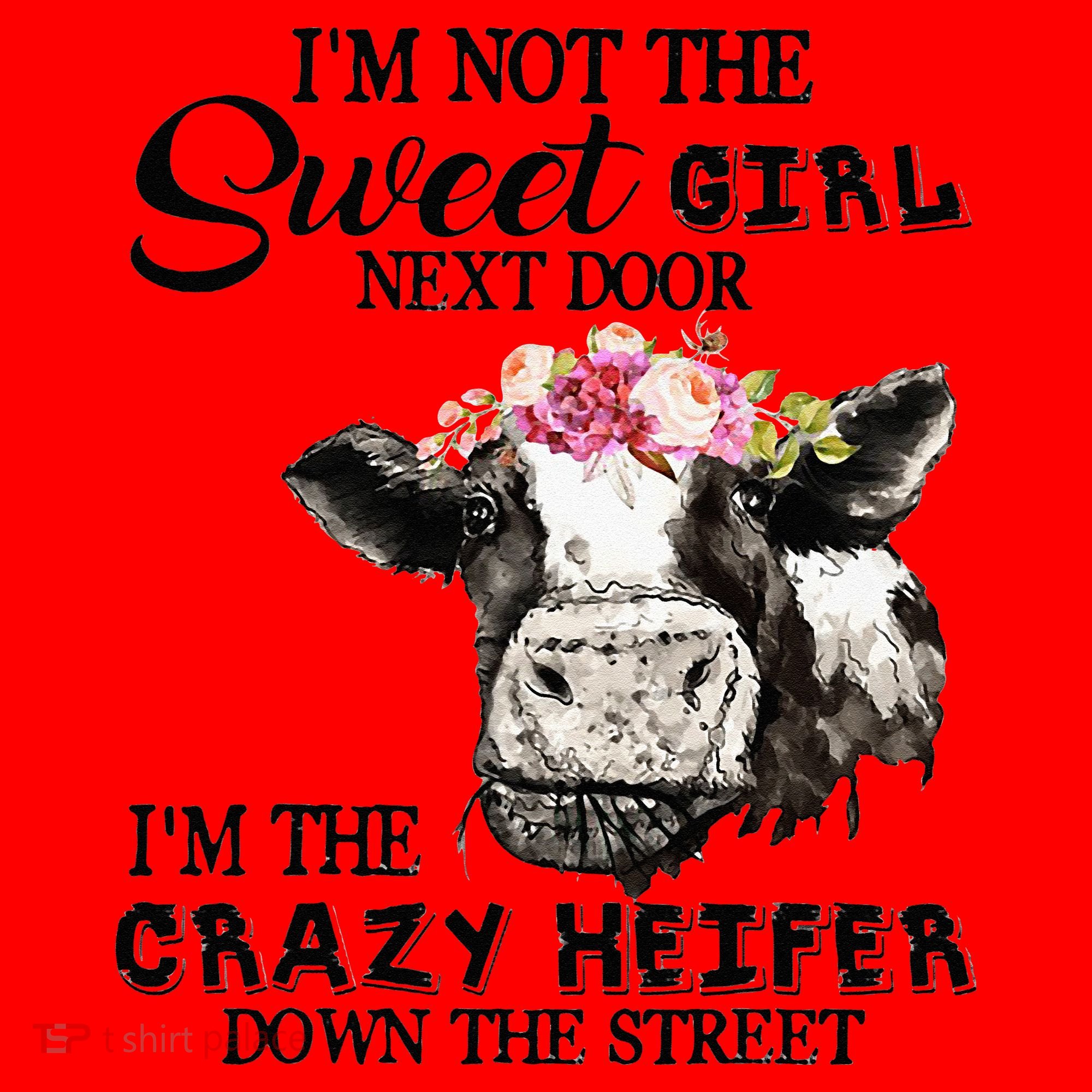 Im Not Sweet Girl Next Door Im The Crazy Heifer Santa Hat