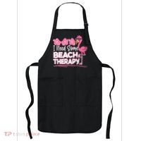 I Need Some Beach Therapy Summer Vacay Flamingo Apron thumb 0