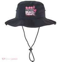 I Need Some Beach Therapy Summer Vacay Flamingo Bucket Hat thumb 0