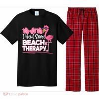 I Need Some Beach Therapy Summer Vacay Flamingo Pajama Set thumb 0