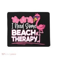 I Need Some Beach Therapy Summer Vacay Flamingo Mousepad thumb 0
