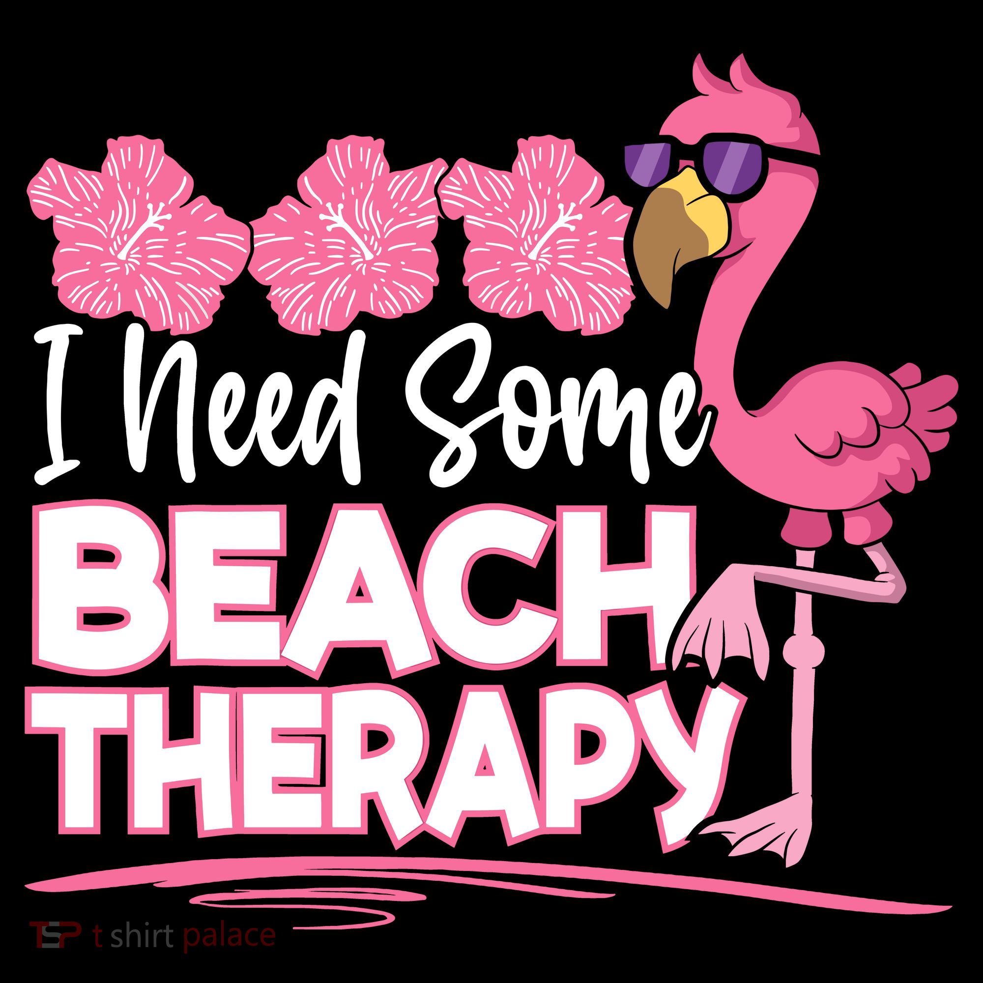 I Need Some Beach Therapy Summer Vacay Flamingo Mousepad