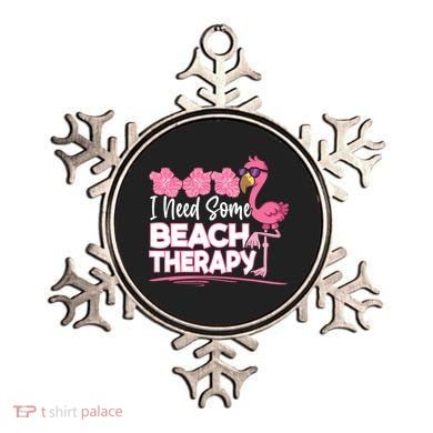 I Need Some Beach Therapy Summer Vacay Flamingo Ornament