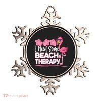I Need Some Beach Therapy Summer Vacay Flamingo Ornament thumb 0