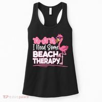 I Need Some Beach Therapy Summer Vacay Flamingo Women's Tank Top thumb 0