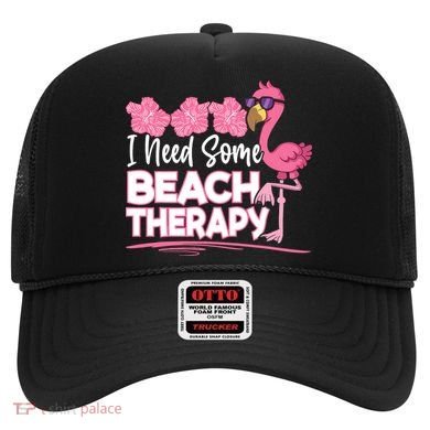 I Need Some Beach Therapy Summer Vacay Flamingo Hat