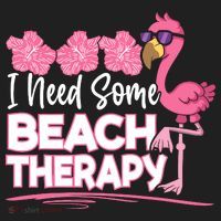 I Need Some Beach Therapy Summer Vacay Flamingo Hat thumb 2