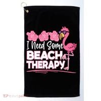 I Need Some Beach Therapy Summer Vacay Flamingo Golf Towel thumb 0