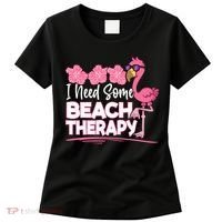 I Need Some Beach Therapy Summer Vacay Flamingo Women's T-Shirt thumb 0