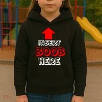 Insert Boob Here Kids Hoodie thumb 3