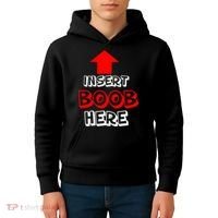 Insert Boob Here Kids Hoodie thumb 4