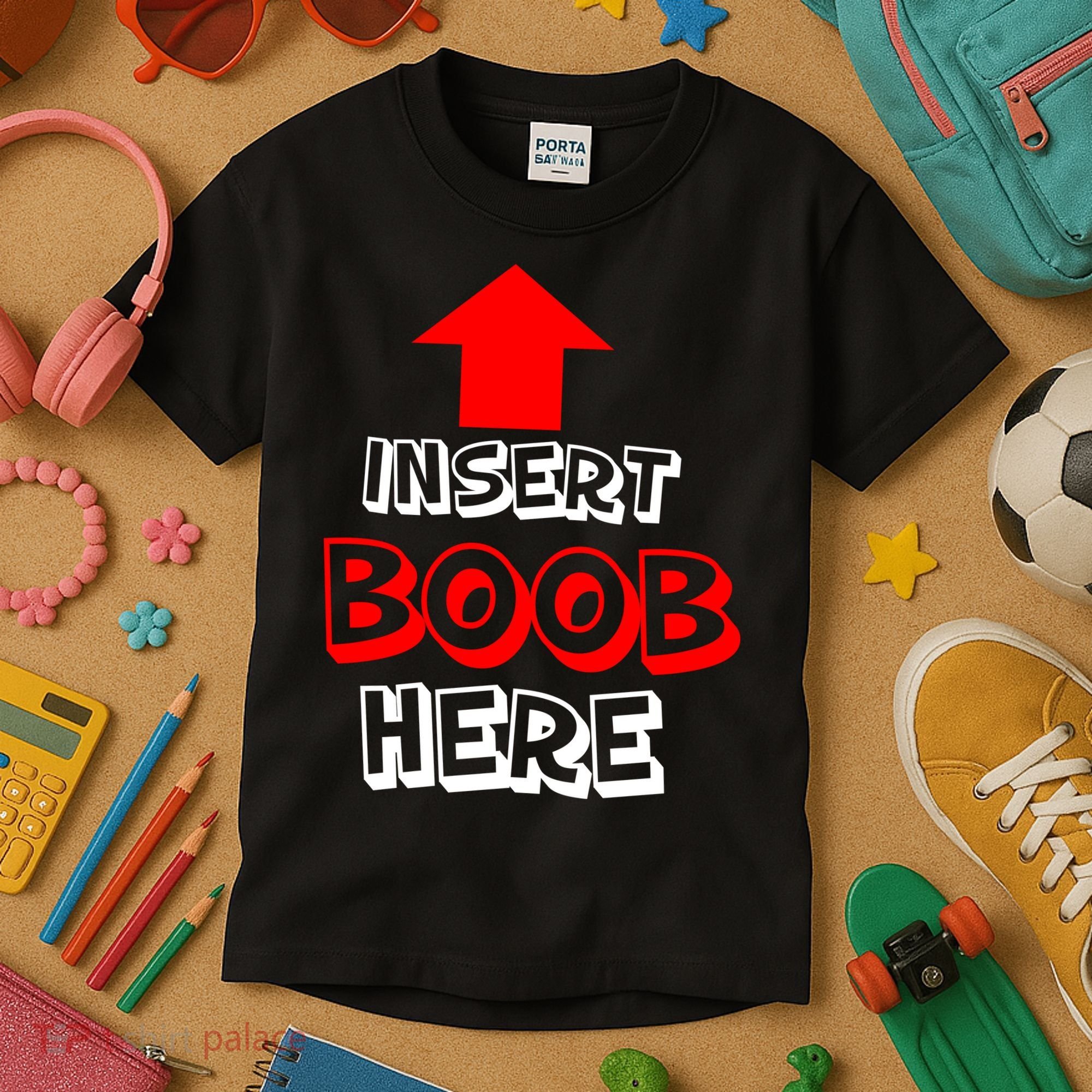 Insert Boob Here Kids T-Shirt