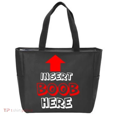 Insert Boob Here Tote Bag