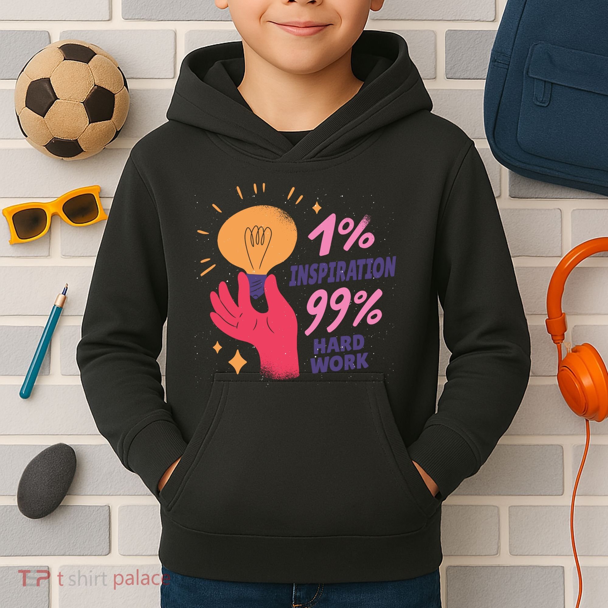 Inspiration And Hard Work Kids Hoodie