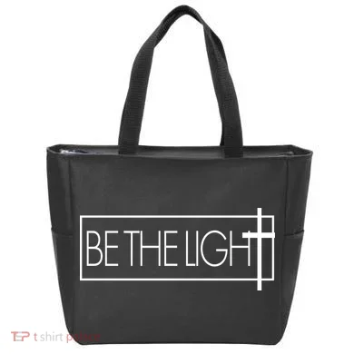 Inspirational Be The Light Tote Bag