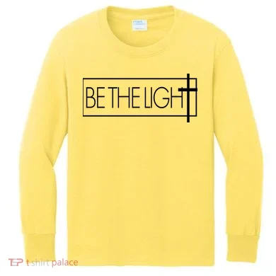 Inspirational Be The Light Kids Long Sleeve Shirt