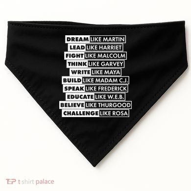 Inspirational Black History Figures USA-Made Doggie Bandana