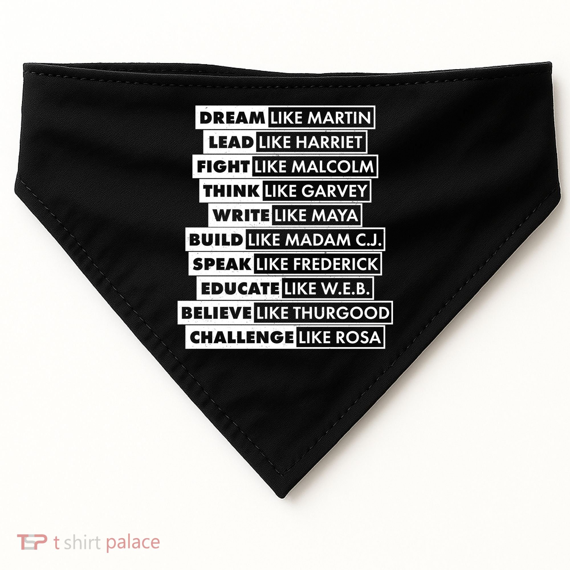 Inspirational Black History Figures USA-Made Doggie Bandana