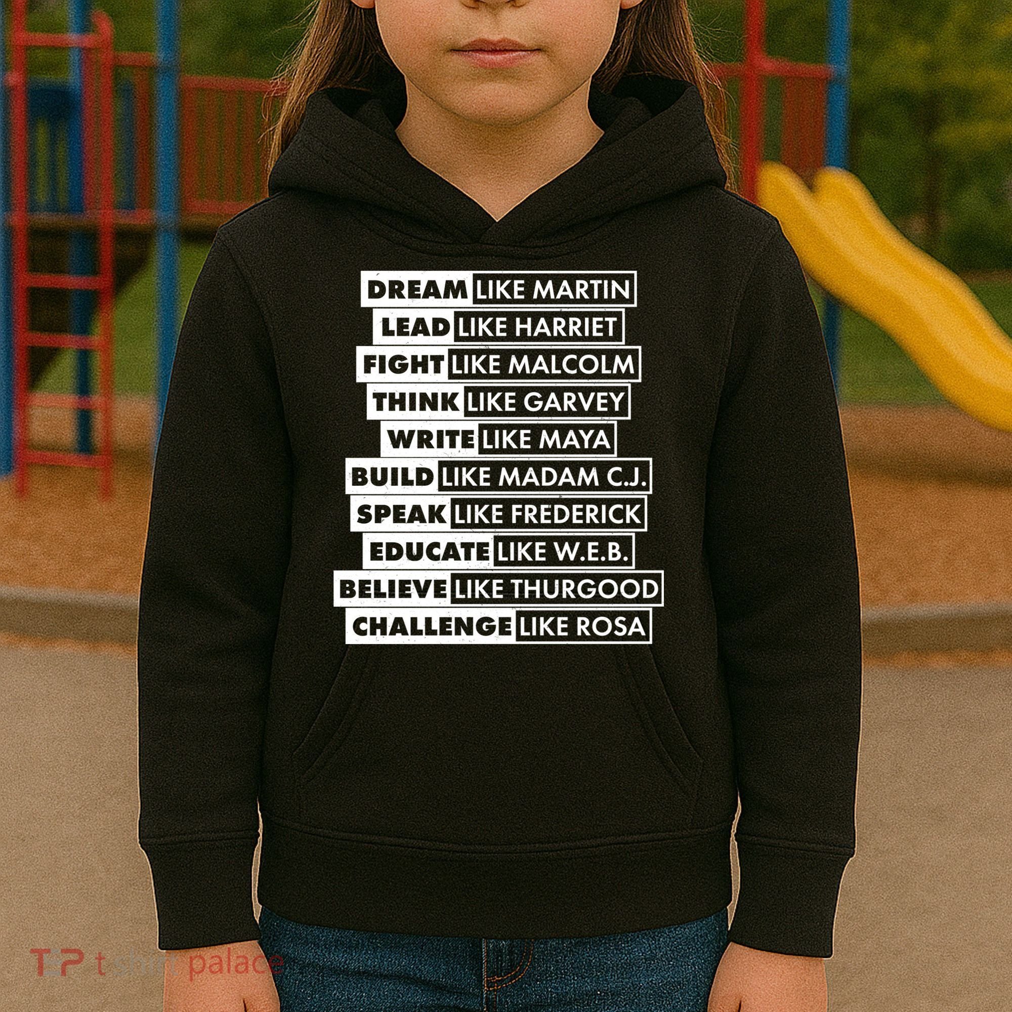 Inspirational Black History Figures Kids Hoodie