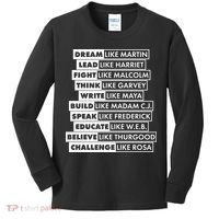 Inspirational Black History Figures Kids Long Sleeve Shirt thumb 0