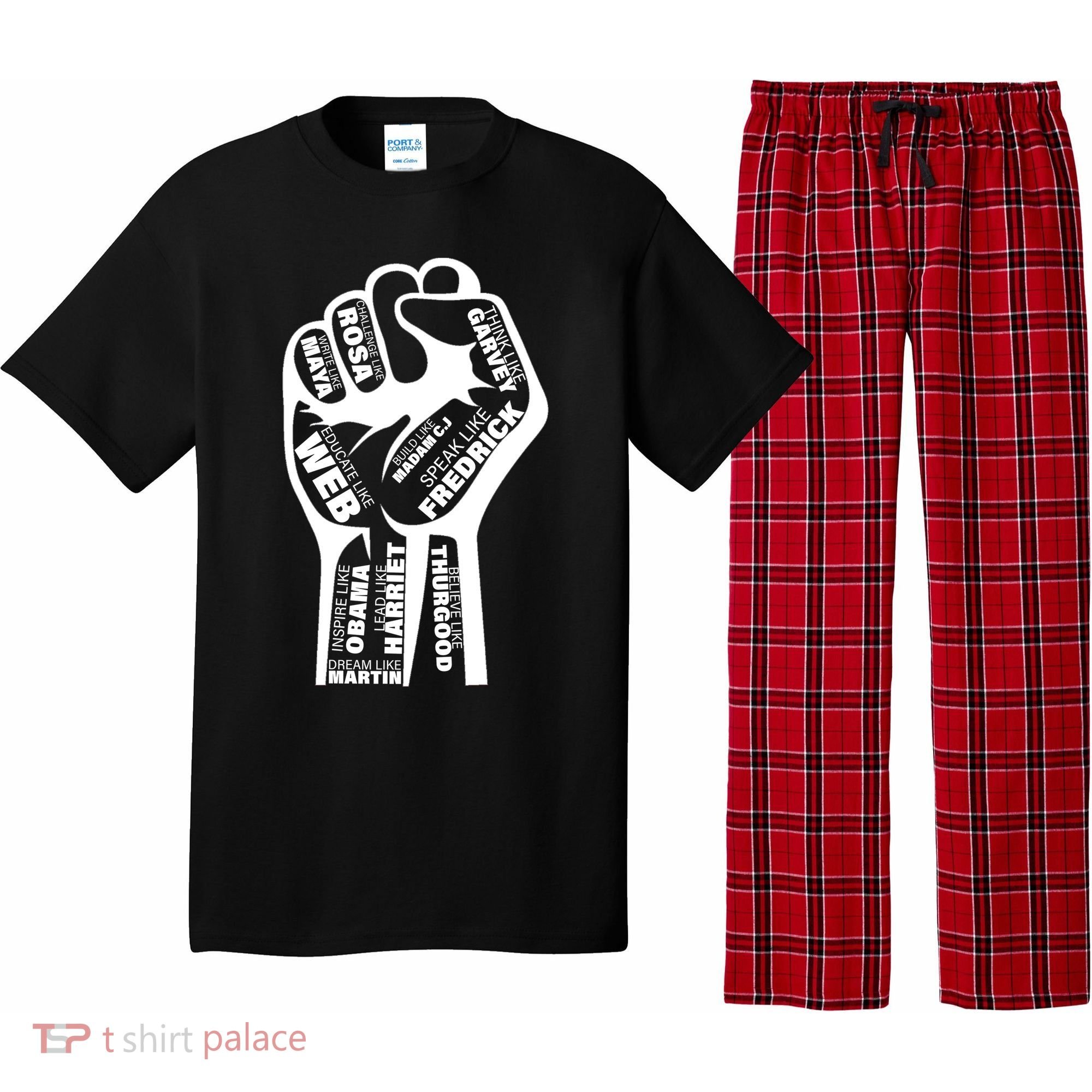 Inspirational Black History Fist Pajama Set