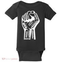 Inspirational Black History Fist Baby Bodysuit thumb 0