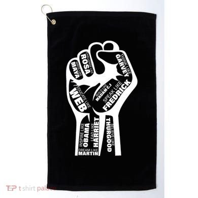 Inspirational Black History Fist Golf Towel
