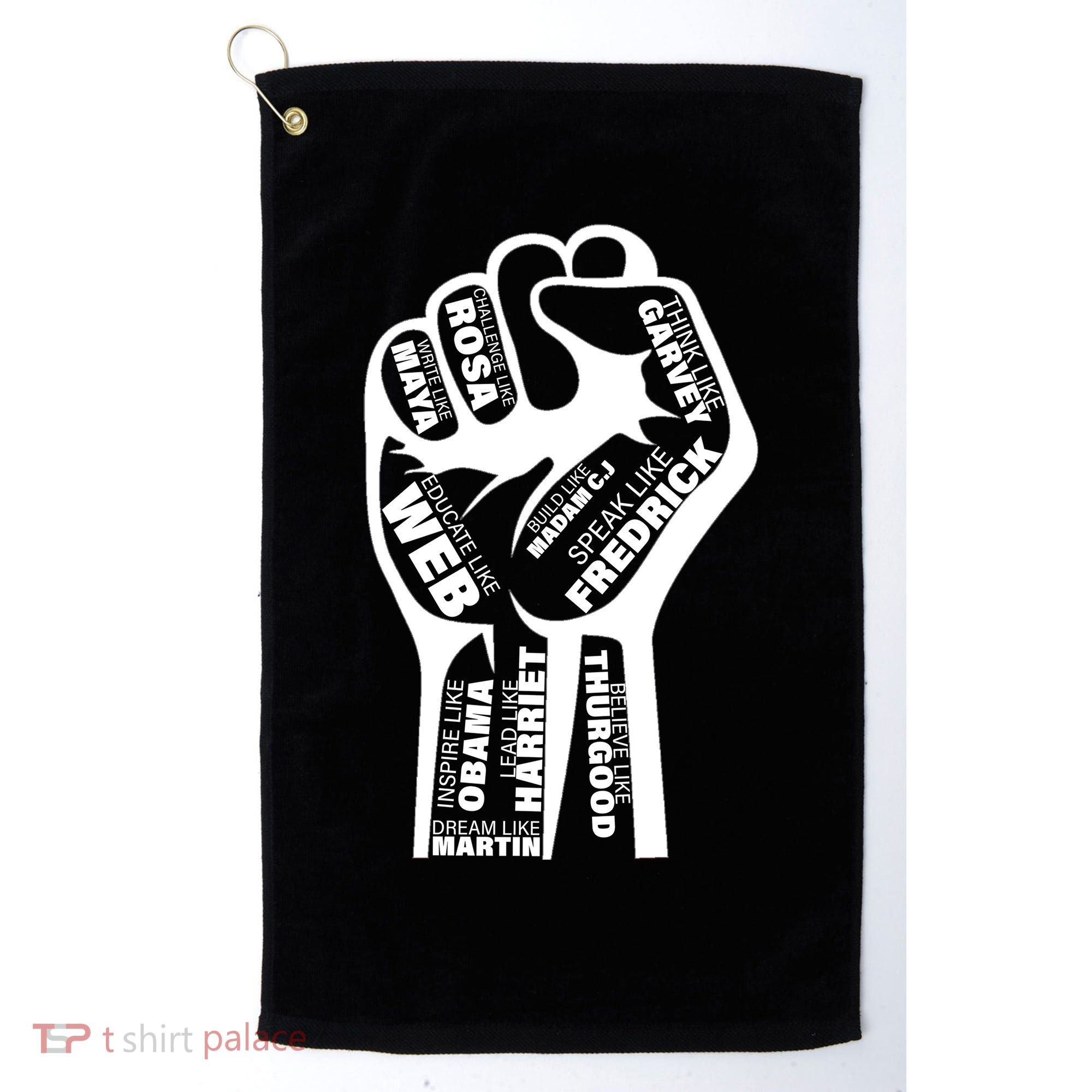 Inspirational Black History Fist Golf Towel