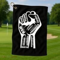 Inspirational Black History Fist Golf Towel thumb 1