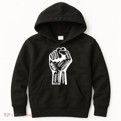 Inspirational Black History Fist Kids Hoodie