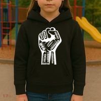 Inspirational Black History Fist Kids Hoodie thumb 3
